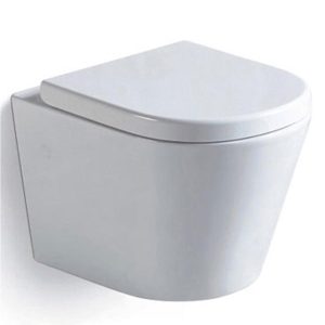 Argent Vista Hygienicflush Wall Hung Toilet Inclusive of Pan and Seat Only 8991001S4B