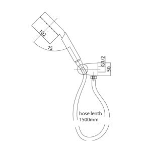 Australian Consolidated Plumbing Levar Hand Shower on Bracket, Chrome 191200_SPEC