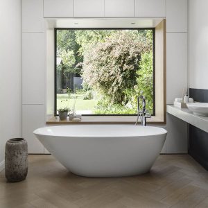 Victoria + Albert Mozzano 1645 Freestanding Bath QUARRYCAST™ Standard Matt Finish MOZM-N-SM-NO