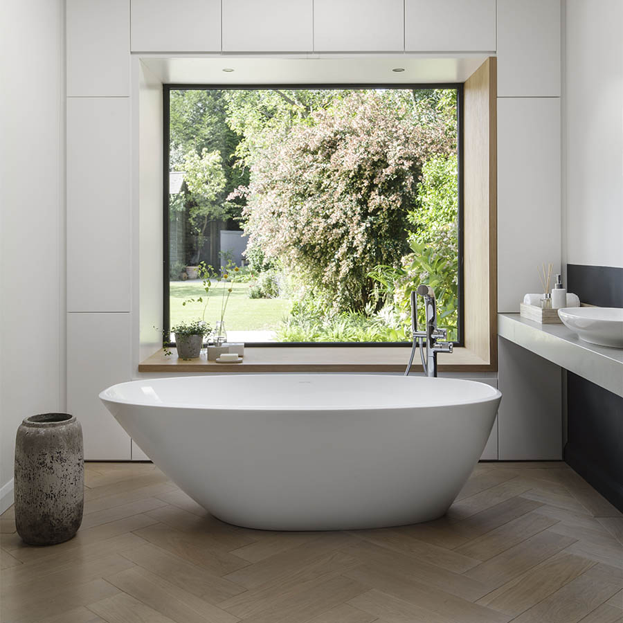 Victoria + Albert Mozzano 1645 Freestanding Bath QUARRYCAST™ Standard Matt Finish MOZM-N-SM-NO
