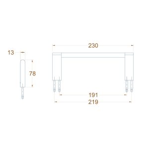 Avenir Artizen Single Towel Rail 23cm_IMG2 SPEC