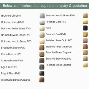 Brodware City Stik Robe Hook_Colour finishes