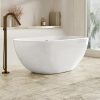 Cassa Desgin Egg Shape 1530mm Freestanding Bathtub with Overflow GLOSS WHITE_IMG1