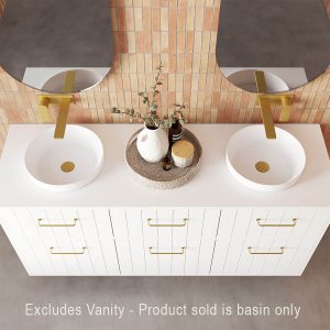 Marquis Paco Semi-Inset Gloss White Basin 365Ø mm MARQP002GW_IMG3
