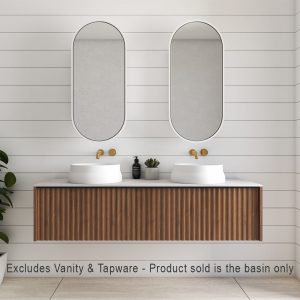 Omvivo Latis Round Above Counter Matt White Basin LAVSSROU_IMG3