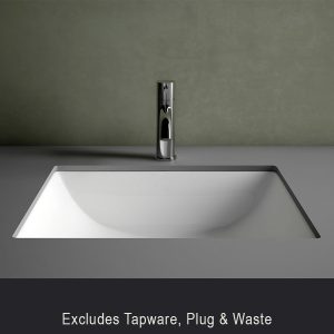 Studio Bagno Cattura Rectangular Under Counter Basin with Integrated Overflow CTA51UC_IMG2