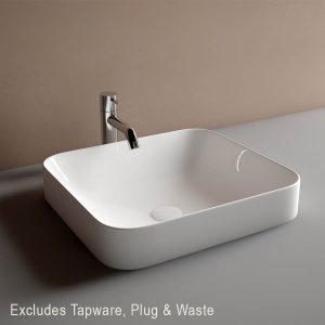 Studio Bagno Element 45 Semi-Inset Gloss White Basin ELE45_IMG1