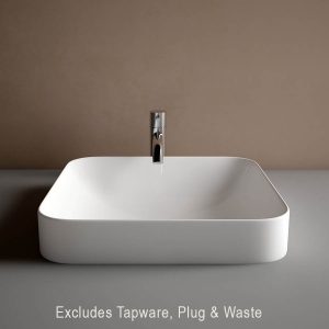 Studio Bagno Element 45 Semi-Inset Gloss White Basin ELE45_IMG2