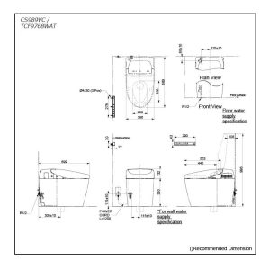 Toto Neorest Rh (S-Trap) Luxurious Smart Toilet CS989VC#NW1_TCF9768WAT#NW1_IMG2