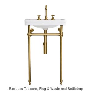 Turner Hastings Stafford 58 x 45 Nuovo Basin Stand 3 Taphole Brushed Brass ST581BS-BB-3TH_IMG1