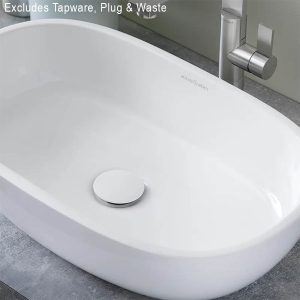 Victoria + Albert Barcelona 55 Above Counter Basin with Internal Overflow Gloss White VB-BAR-55-IO_IMG2