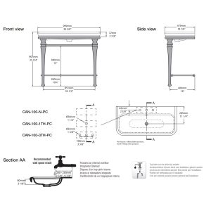 Victoria + Albert Candella 100 Washstand No Taphole or 1TH or 3TH Available_IMG2