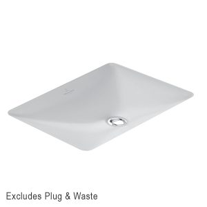 Villeroy & Boch Loop Slim 540 Rectangular Under Counter Basin No Tap Hole with Overflow 4A570001_IMG1