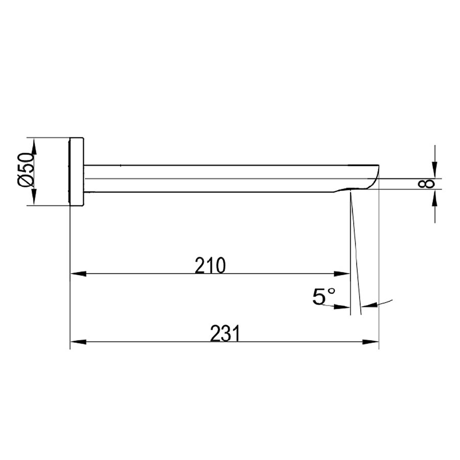 Villeroy & Boch O.Novo Bath Spout Chrome TVT10450061B_IMG2