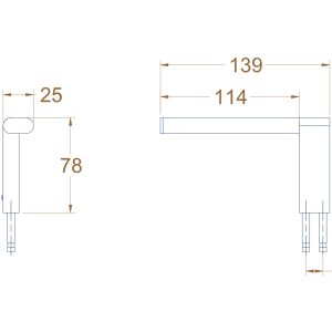 Avenir Artizen Toilet Roll Holder - Right Facing_Specifications