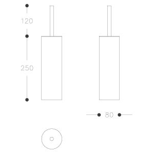 Avenir Universal Free-stand Toilet Brush Set - Round_IMG2 SPEC
